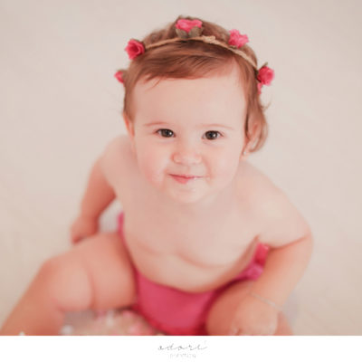 one year photo shoot | bernardo family cake smash in studio